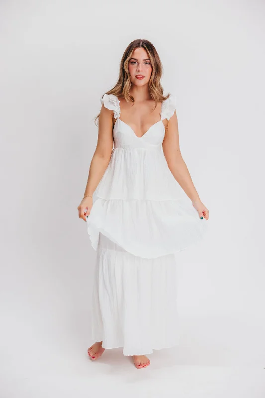 Caroline Maxi Dress in White