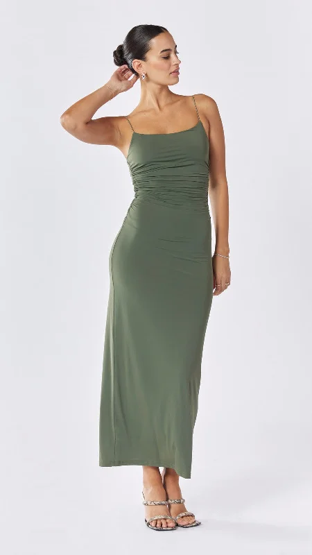 Summer Solstice Maxi Dress - Olive