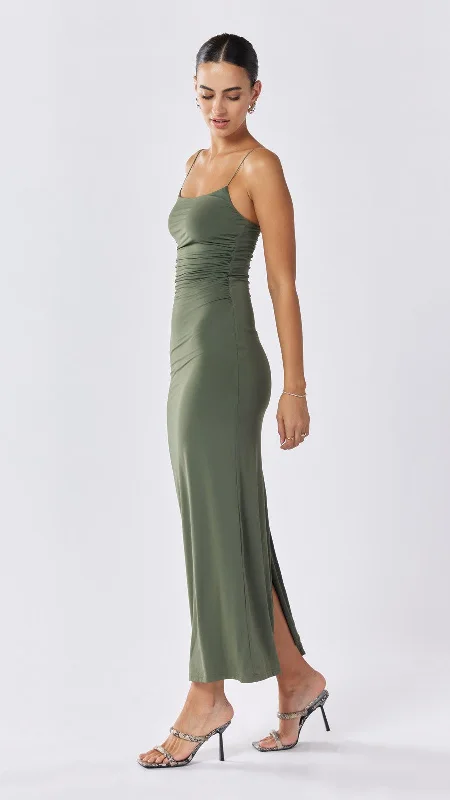 Summer Solstice Maxi Dress - Olive