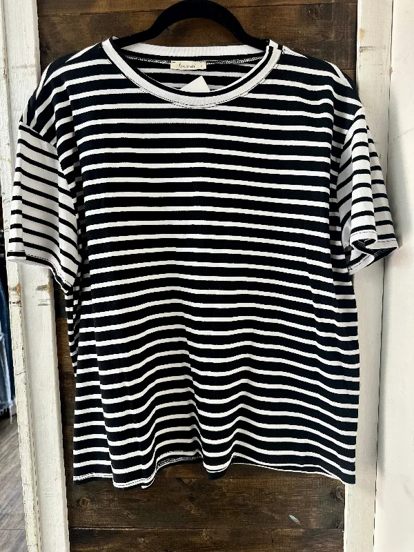 Striped Top - Black / Ivory