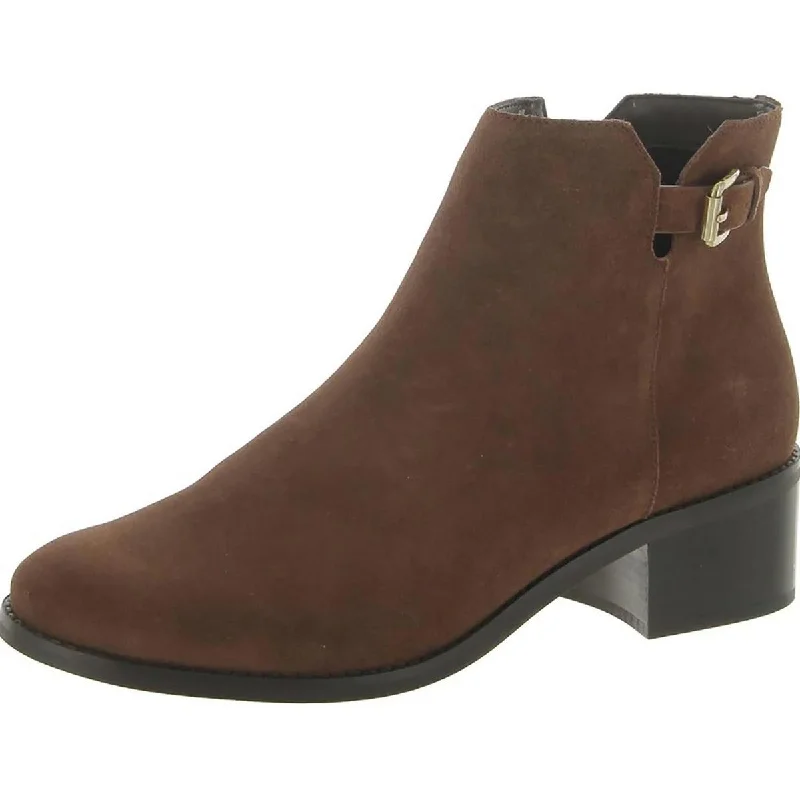 Womens Suede Ankle Booties