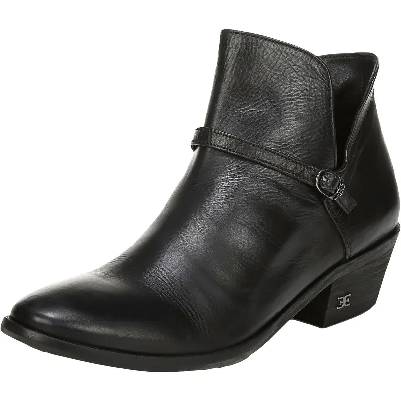 Palmer Womens Leather Buckle Booties