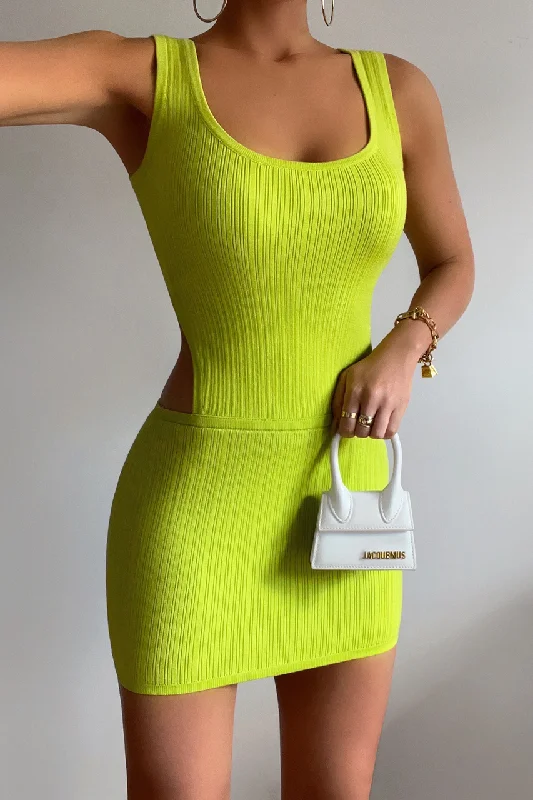 Micah Mini Dress - Lime