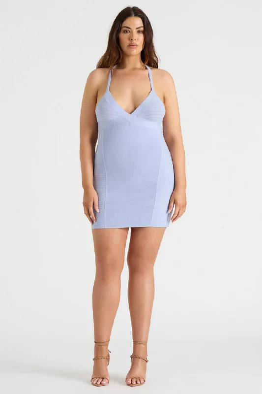 THE LUREX MINI DRESS - LILAC