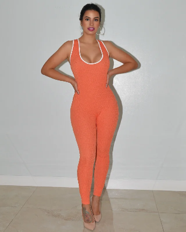 Back it Up Jumpsuit Orange