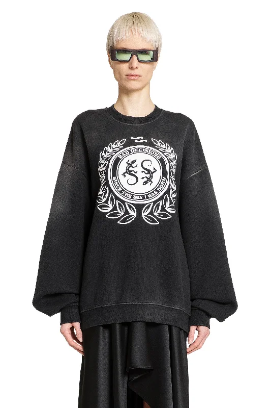 SSHEENA WOMAN BLACK SWEATSHIRTS