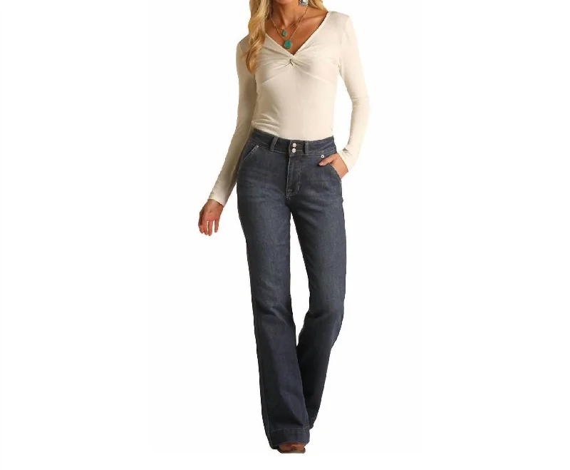 Today Only – Don’t Miss It!Today Only – Don’t Miss It!High Rise Denim Trouser Jeans In Dark Wash
