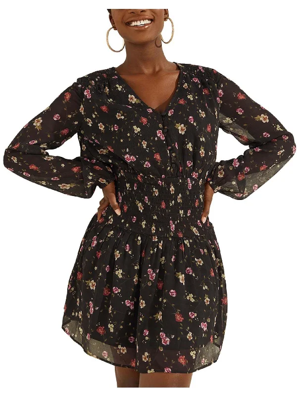 Flash Deals – Act Quickly!Flash Deals – Act Quickly!Laureen Womens Leopard Print V Neck Mini Dress