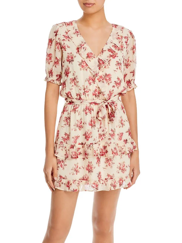 Save More When You Shop More!Save More When You Shop More!Womens Floral Print Above Knee Mini Dress
