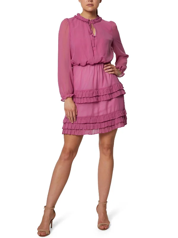 Snag the Best Prices Now!Snag the Best Prices Now!Womens Ruffled Long Sleeve Mini Dress