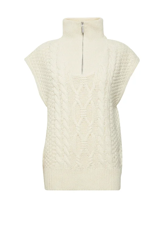 Every Deal is a Steal!Every Deal is a Steal!Ichi Adison Cable Knit Sweater Vest, Beige