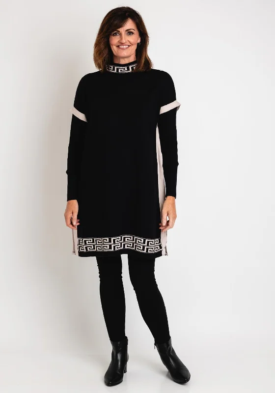 Your Best Deals Are Here!Your Best Deals Are Here!Serafina Collection Greek Print Mini Jumper Dress, Black & Beige Your Best Deals Are Here!Your Best Deals Are Here!Serafina Collection Greek Print Mini Jumper Dress, Black & Beige