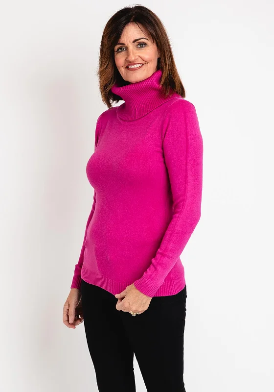 Limited Time Offer!Limited Time Offer!Serafina Collection Light Weight Roll Neck Sweater, Fuchsia Limited Time Offer!Limited Time Offer!Serafina Collection Light Weight Roll Neck Sweater, Fuchsia