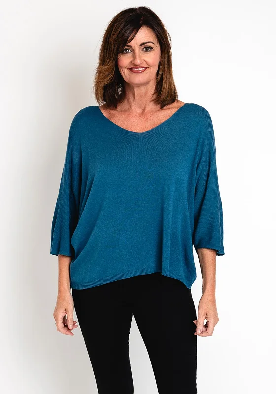 Your Exclusive Offer Awaits!Your Exclusive Offer Awaits!Serafina Collection One Size Fine Knit Sweater, Teal
