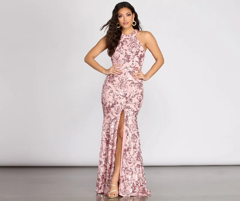 Exclusive Deals Just for You!Bianca Sequin Scroll Mermaid Dress