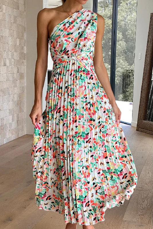 Buy More, Save More!Buy More, Save More!Artsy Floral Pleated Maxi Dress