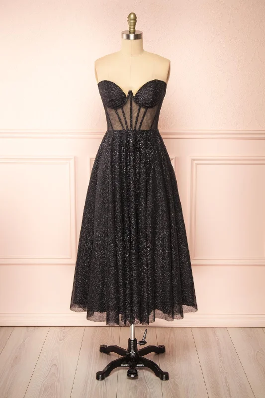 Enjoy Huge Discounts Now!Enjoy Huge Discounts Now!Euphea Black | Glitter Strapless Corset Dress Enjoy Huge Discounts Now!Enjoy Huge Discounts Now!Euphea Black | Glitter Strapless Corset Dress