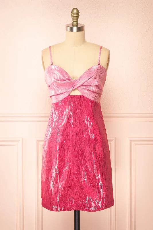 Every Deal is a Steal!Every Deal is a Steal!Talitha | Short 2-Toned Shimmery Pink Dress Every Deal is a Steal!Every Deal is a Steal!Talitha | Short 2-Toned Shimmery Pink Dress