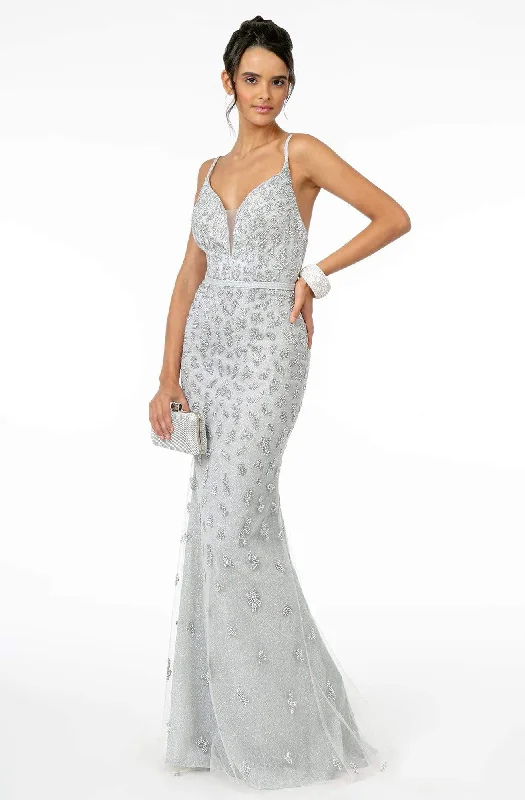 Score Big Savings Today!Elizabeth K - GL2917 Illusion Deep V-Neck Glitter Mesh Long Gown Score Big Savings Today!Elizabeth K - GL2917 Illusion Deep V-Neck Glitter Mesh Long Gown