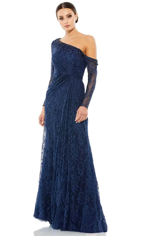 Score Big Savings Today!Score Big Savings Today!Mac Duggal 67852 - Laced Asymmetric Evening Gown