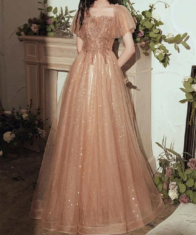 Your Dream Deal is Here!Star Moon Prom Dress Applique Long Evening Dress Square Neck Party Dress cg21043 Your Dream Deal is Here!Star Moon Prom Dress Applique Long Evening Dress Square Neck Party Dress cg21043