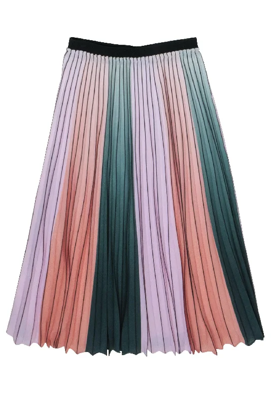 Best Price of the Season!Best Price of the Season!Ted Baker - Pink, Peach & Green Ombre Accordion Pleated Maxi Skirt Sz 8 Best Price of the Season!Best Price of the Season!Ted Baker - Pink, Peach & Green Ombre Accordion Pleated Maxi Skirt Sz 8