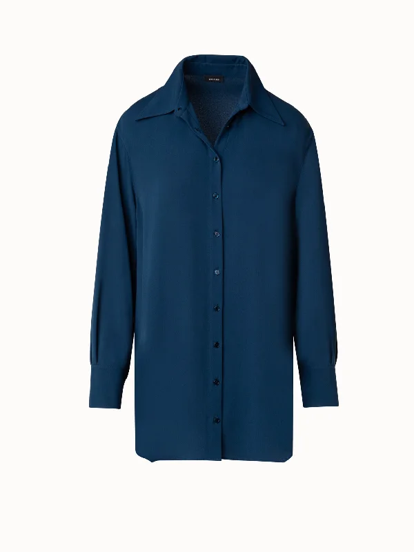 Huge Price Cuts Await!Huge Price Cuts Await!Oversized Silk Tunic Blouse