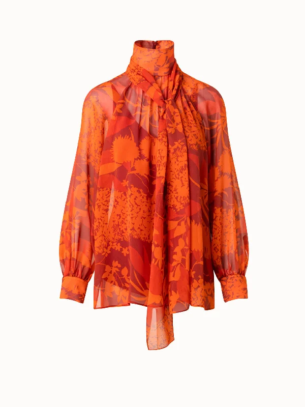 Amazing Prices You Can’t Resist!Amazing Prices You Can’t Resist!Silk Georgette Blouse with Abraham Flower Print Amazing Prices You Can’t Resist!Amazing Prices You Can’t Resist!Silk Georgette Blouse with Abraham Flower Print