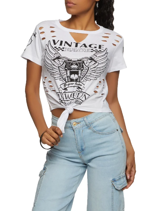 Shop the Hottest Deals!Shop the Hottest Deals!Vintage Race Laser Cut Graphic Tee
